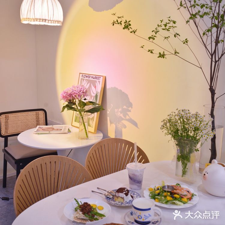 明发新店|绝美日落灯韩式小清新餐厅