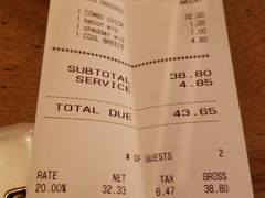 账单-Burger & Lobster(Dean Street)