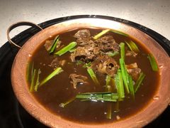 点羊蝎子锅底里面自带涮菜原汤-京韵胡同·酱香羊蝎子火锅涮肉(长寿路店)