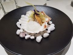 橄榄油低温带子拼烟熏青口南瓜海鲜酱-K·Kitchen KK牛扒厨房(江南西店)