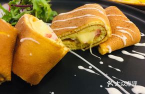 Crab Stick Cheese Omelette Roll