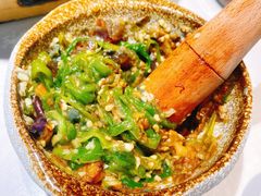 皮蛋青椒擂茄子-费大厨辣椒炒肉(黄兴中心广场店)