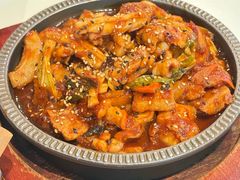 鱿鱼炒五花肉-富乐满 炸鸡&韩国料理 불로만(虹泉路店)