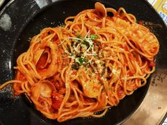 海鲜番茄意面-机器人火炉披萨