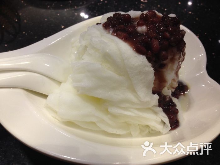 香草红豆绵绵冰