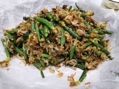 鹅油渣虾皮炒黄瓜花-鹅城