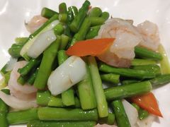 芦笋百合炒虾球-大鸭梨烤鸭(左家庄店)