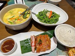 秘制虾酱炒空心菜-帕蓝·暹罗料理(大学路店)
