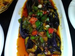 油淋茄子-刘胖子家常菜·蹄花焖藕(兴业店)