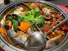 烤湄公鱼拼川辣嫩牛肉-探炉·香辣豆花烤鱼(笋岗宝能环球汇店)