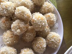 炸汤丸-菠菜美食