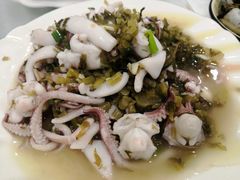 本地鱿鱼炒雪菜-金海湾海鲜排档(朱家尖店)