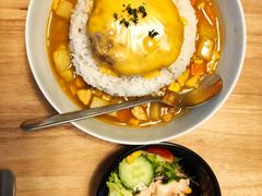 芝士牛肉汉堡咖喱饭-红小满休闲餐厅(十全街店)