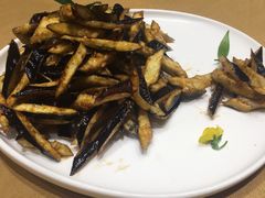 回味干烹紫茄条-观宴中餐厅