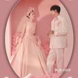 粉色少女感💕韩式婚纱照🍬甜到心里去了
