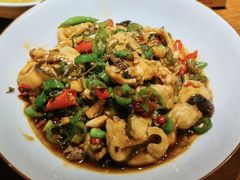 雪菜炒的黑鱼片-老馆子·建德菜·山肴鱼鲜(海威新界店)