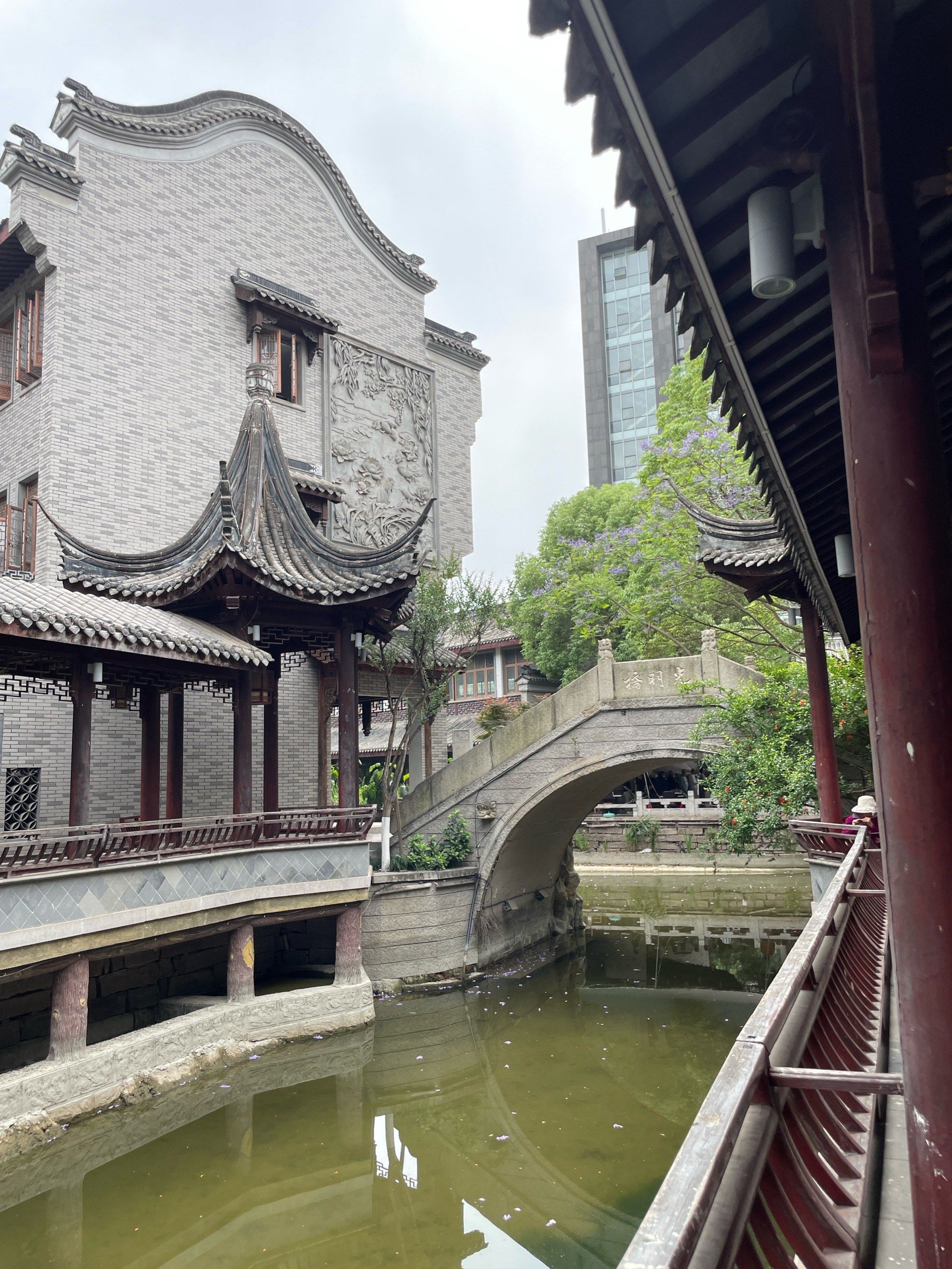 建筑古香古色,还有漂亮的蓝花楹.#0元玩转这座城 #走!0元打