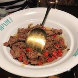 推荐干煸四季豆，豆子很脆，很入味，非常下饭