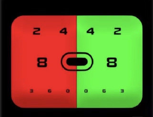 朋友们,眼镜店有没有给你们看红绿色标啊?