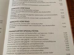 菜单-瓦格纳苹果酒德国风味餐馆