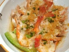 开边罗氏虾蒸丝瓜-常来小聚·广州非遗传承餐厅(高德置地店)