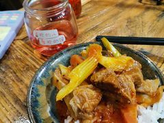 黑胡椒番茄牛腩锅-有才叔的小馆(高新咖啡街区店)