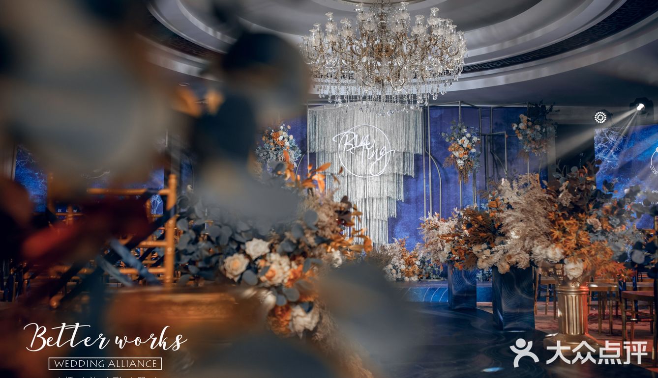 极具视觉冲击力[亲亲][亲亲][亲亲]超大气的蓝橙撞色婚礼