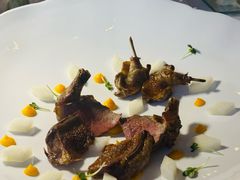 烟熏乳鸽配胡萝卜和亚洲梨-Jean Georges