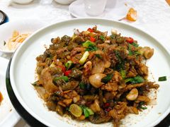 酸辣椒炒肉-雅和生态渔庄·宜城锅巴饭(龙灵山公园店)