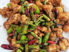 豆角脆骨扇贝丁-毛毛饭店(大连湾街店)