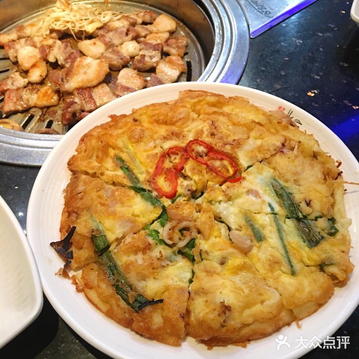 青松馆韩国料理(香港中路佳世客店)海鲜葱饼图片