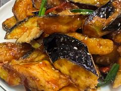 风味茄子-华盛园卷子王农家菜水库鱼