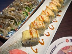 鲜切芒果芝士卷寿司-小川洋风料理(深圳首店)