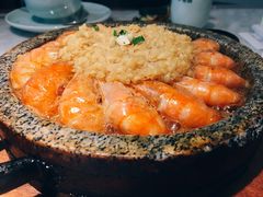 石板蒜蓉虾-小菜园新徽菜(芜湖镜湖苏宁店)