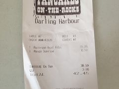 账单-Pancakes on the rocks(Darling Harbour)