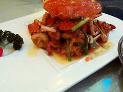 炒河蟹~-盐通酒家(金桥湾清水苑店)