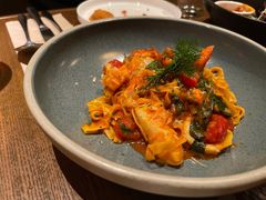 渔夫海鲜番茄宽面加焗烤大虾-夏朵餐厅(丁香店)
