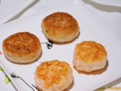 煎莲藕饼拼煎虾饼-花城苑广府菜(侨鑫店)