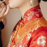 这样“哇塞”的中式嫁衣 中国红太惊艳了[爱心]