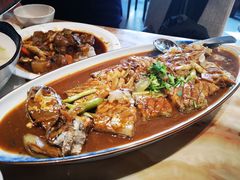 小船焖渤海刀鱼-小船渔村•大连菜•大连焖鱼(明泽街店)