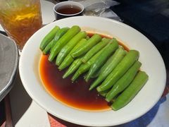 捞汁鲍鱼秋葵-绿茶餐厅(龙井船宴· 品牌总店)