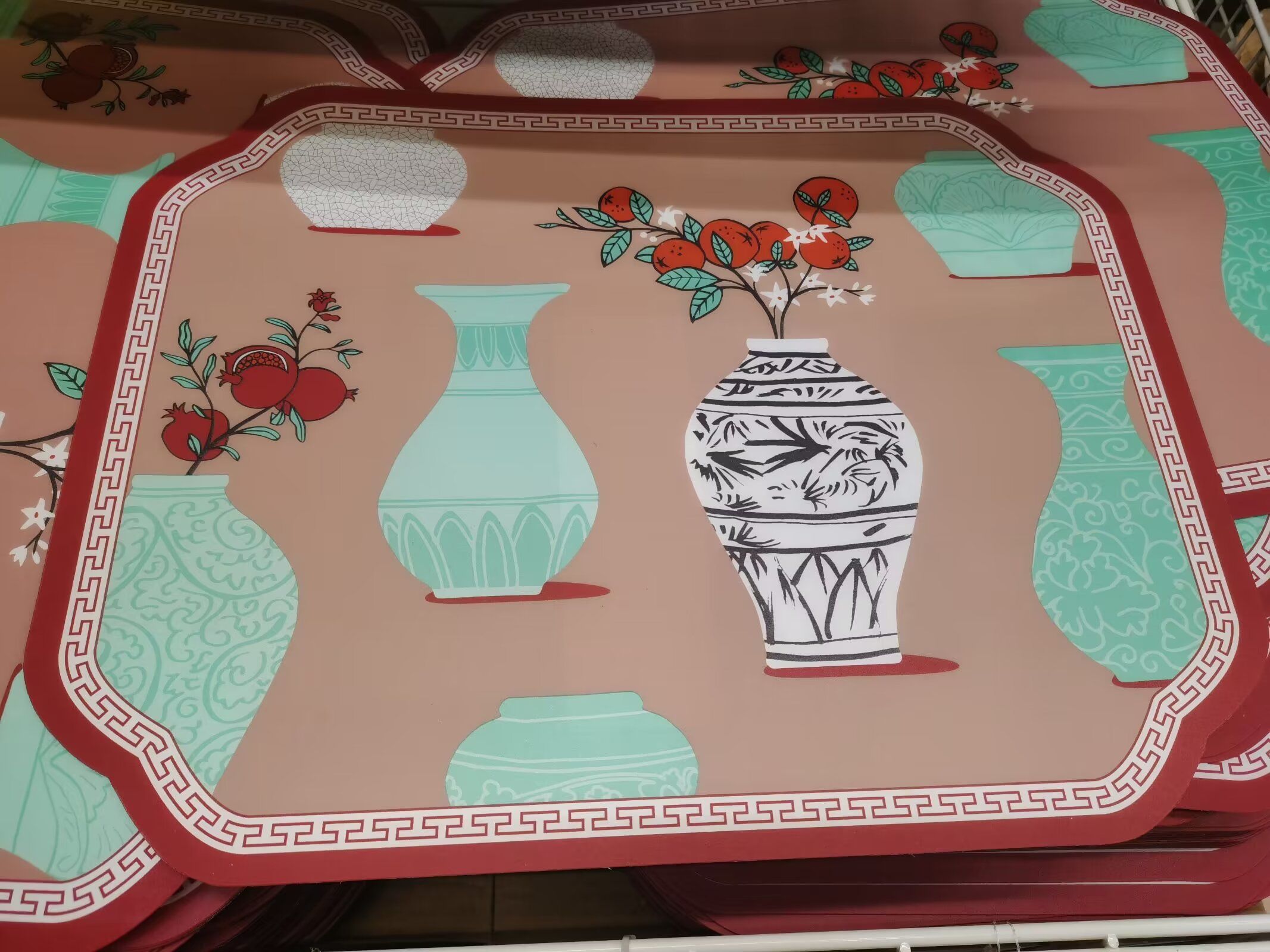 [打卡]这款餐垫的图案是中式风格的