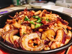 铁板鱿鱼-船梆煮•蒸汽海鲜·炉火烤肉(五四广场店)
