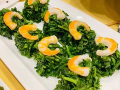 鲜虾蒸荠菜-功德林素菜饭庄(前门店)