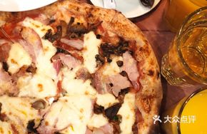 Brie Pizza Bread with Truffle Honey