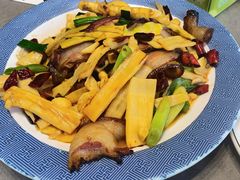 方竹笋炒腊肉-笋山老林