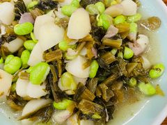 咸菜毛豆炒菱角-绍兴名菜馆(可乐路店)