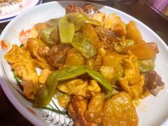 排骨豆角土豆粘卷子-粗粮人家·东北菜(洋桥店)