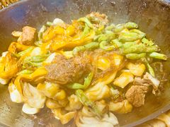 排骨豆角卷子-华盛园卷子王农家菜水库鱼