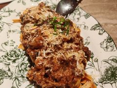 宽面配低温慢炖牛肉炭烤猪肉-Mammamia意大利餐厅(阳春巷店)